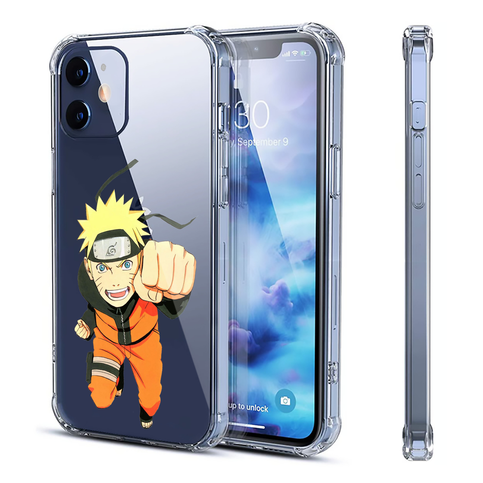 （画像用） NARUTO -ナルト- うずまき ナルト Uzumaki Naruto 【iPhone 12シリーズ対応】透明スマホケース（クリアソフトケース）